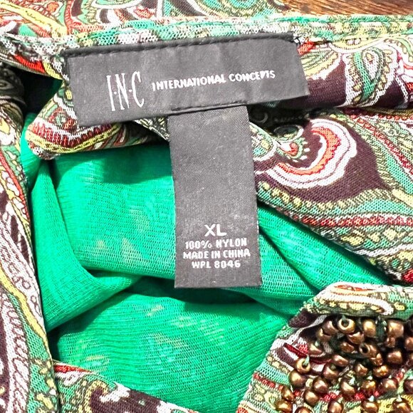 INC International Concepts-Women's Beaded Crystal Sleeveless Tunic Lined XL Top - Picture 16 of 16